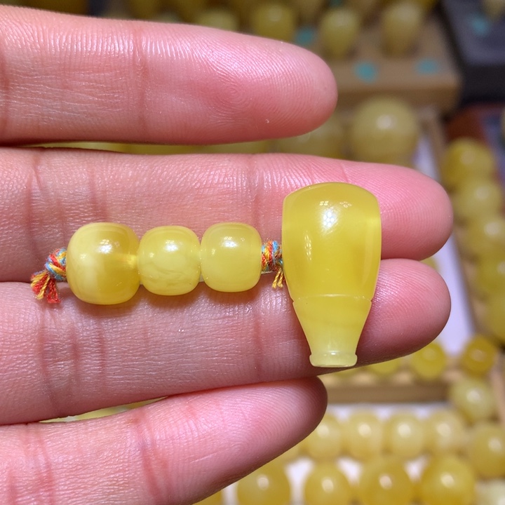 蜜蜡裸石未镶嵌天然俄料蜜蜡鸡油黄套装8.5-11.5