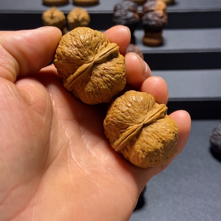 文玩核桃把件B金蟾蛤蟆头41mm