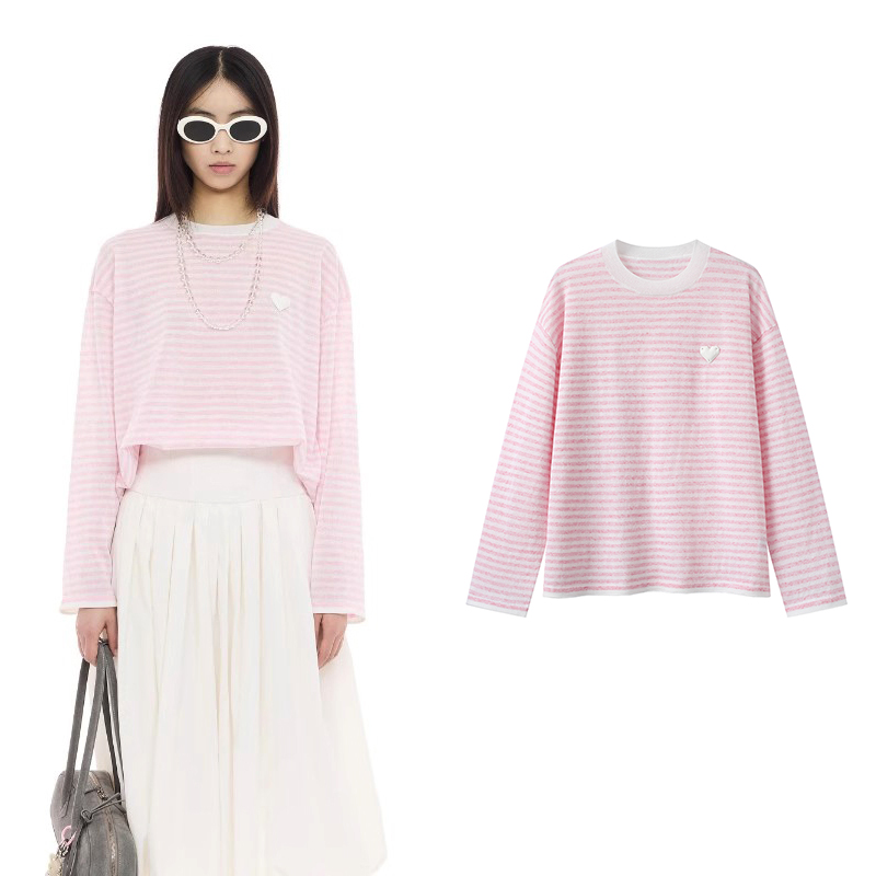 【素素订单】针织衫2025春季新款经典条纹初春套头上衣女C5376