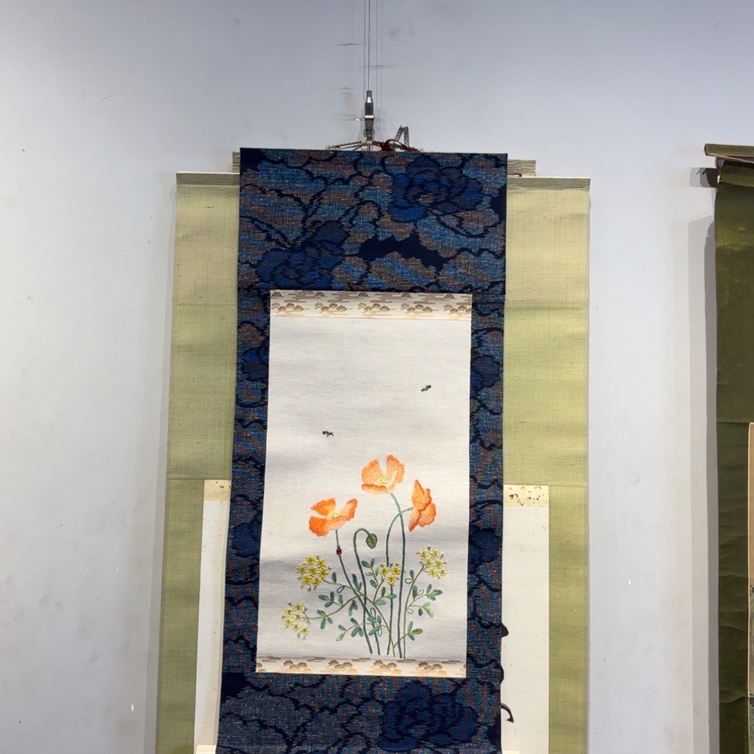 书法雷*耀卷轴绢本绫裱107