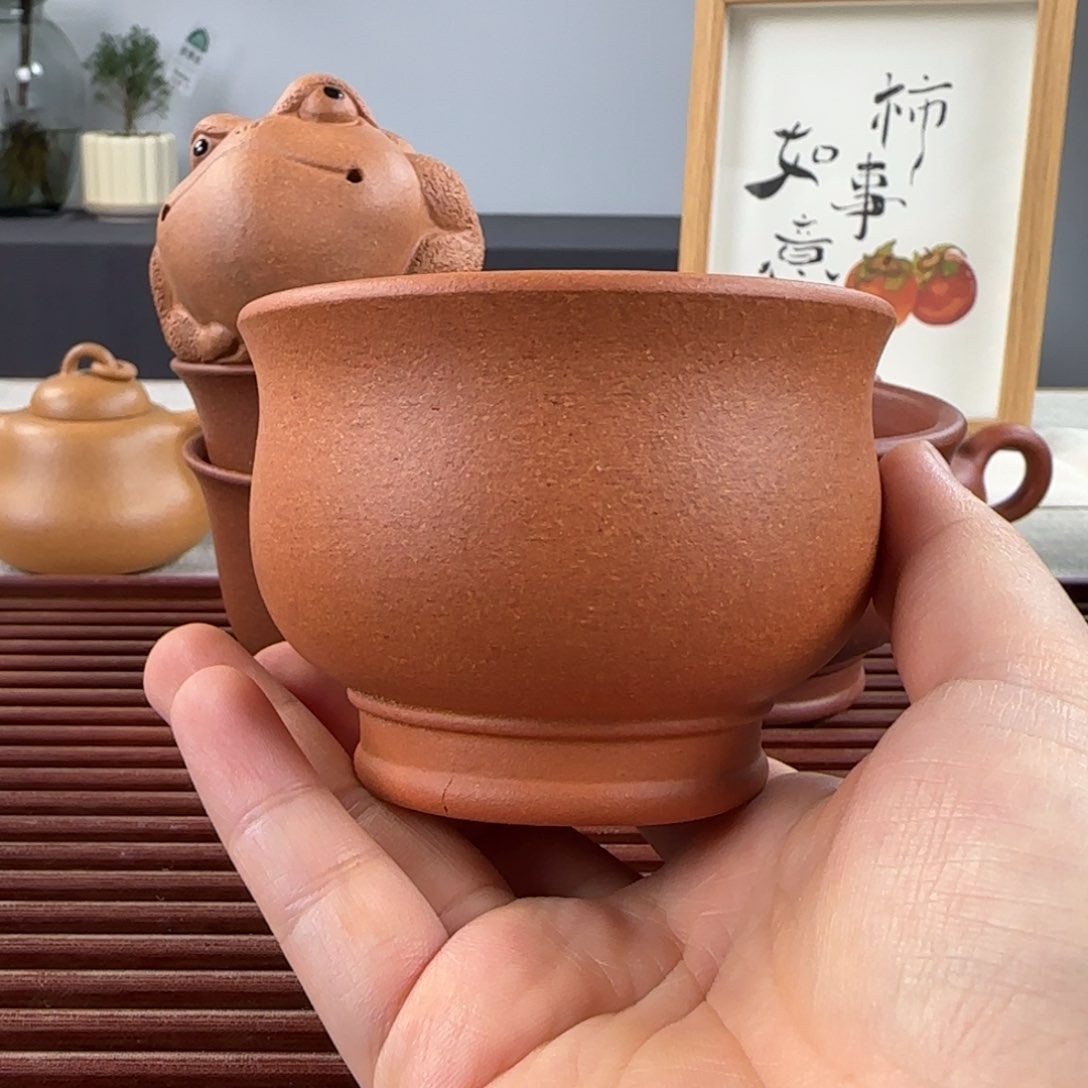 紫砂茶壶杯子黄降坡