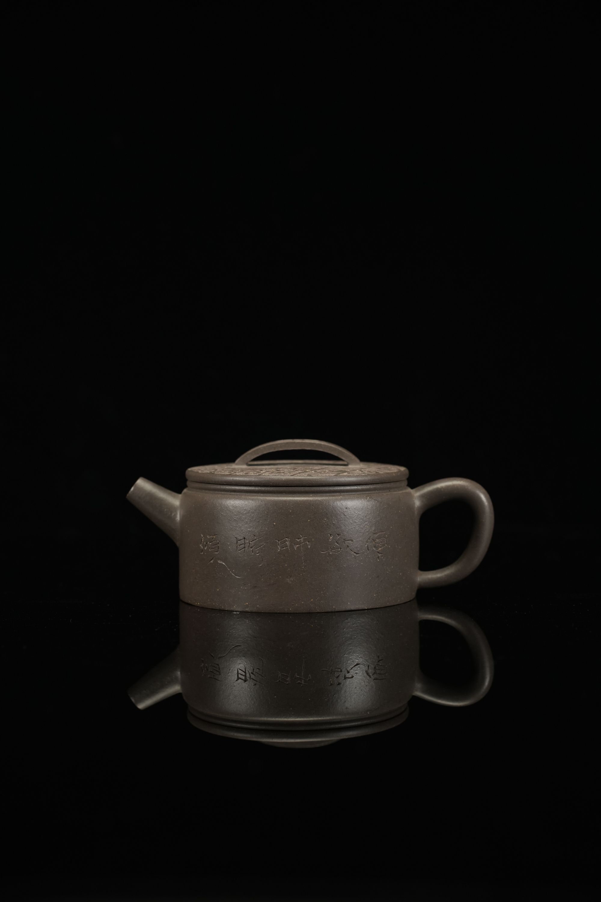 汉瓦壶天青泥全手紫砂壶