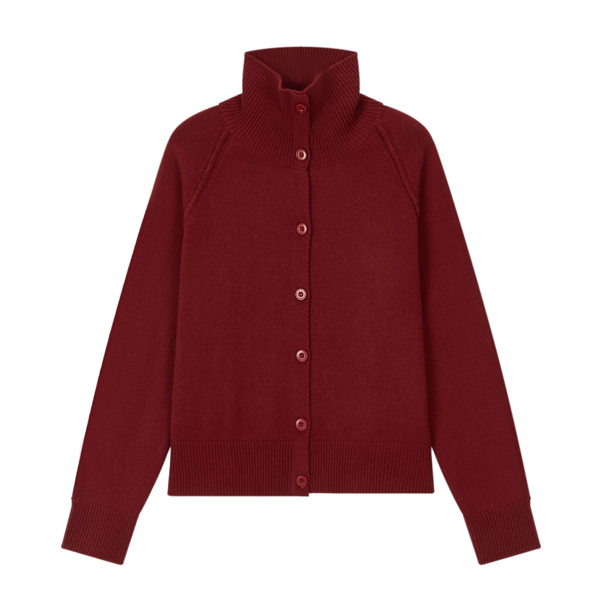 "实穿主义“高领羊毛开衫女2025新款高级感美丽诺针织衫上衣