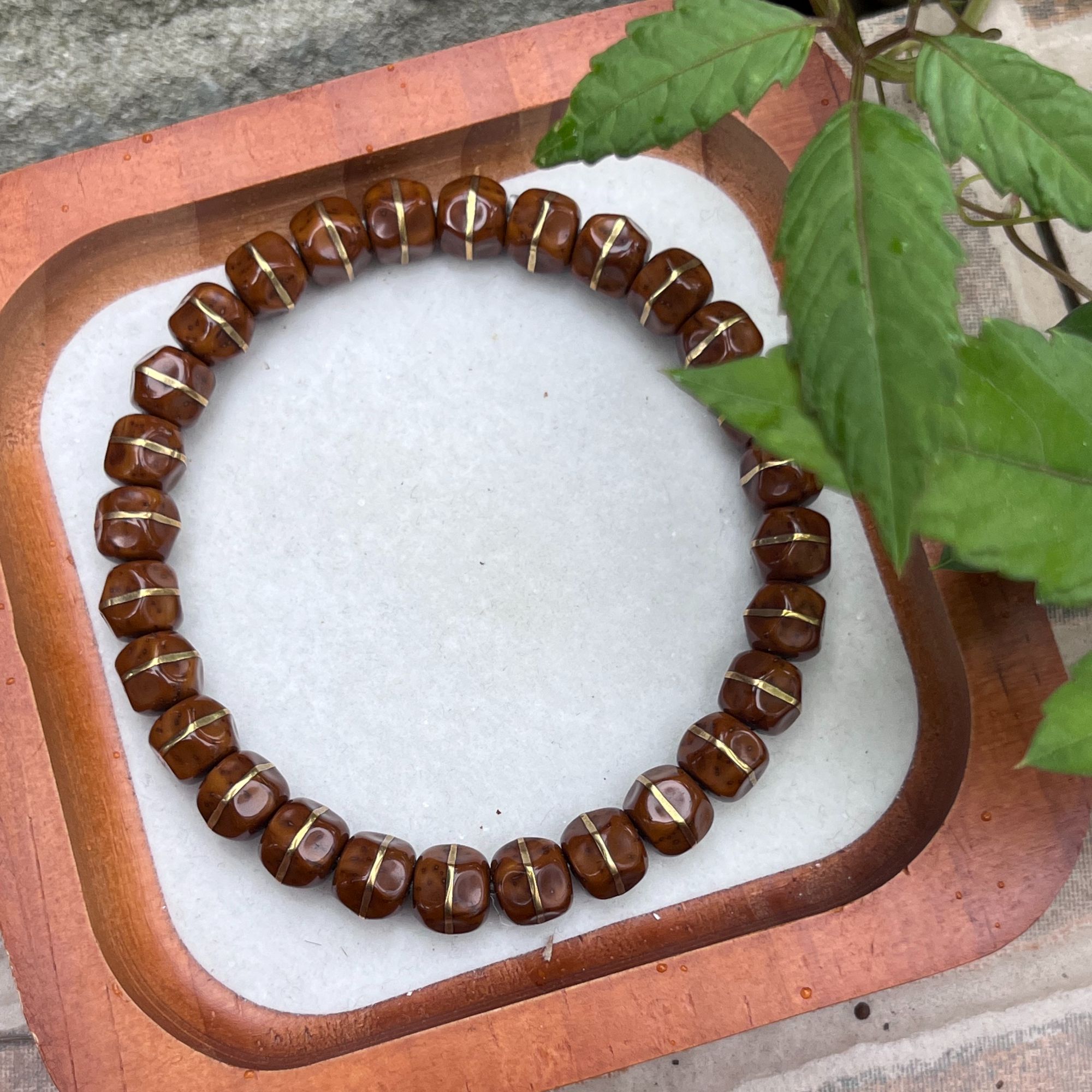 特级紫金鼠 一线天  菩提手串