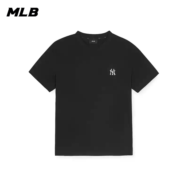 MLB韩国正品2025新款男女刺绣小标NY简约短袖运动休闲T恤情侣款
