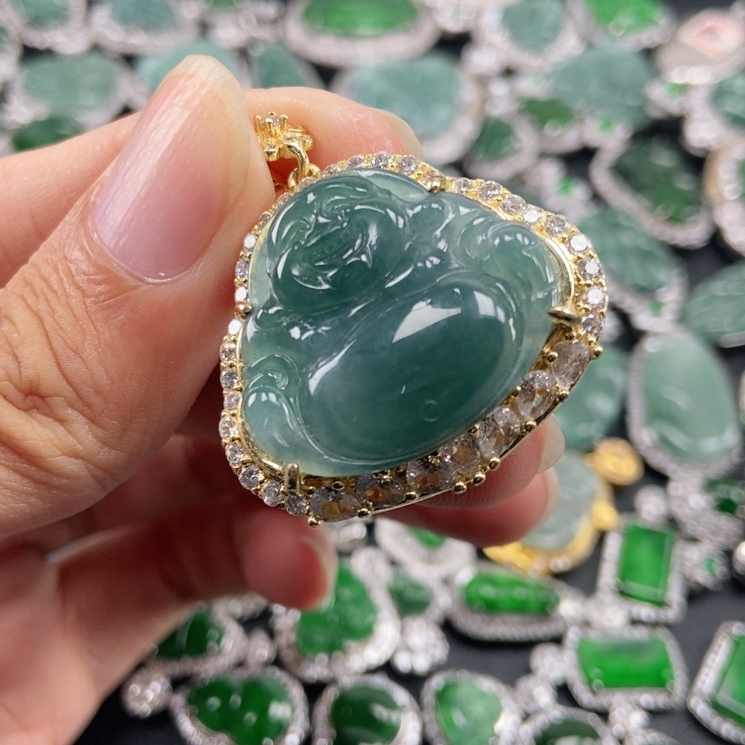 翡翠未镶嵌吊坠(不含链)