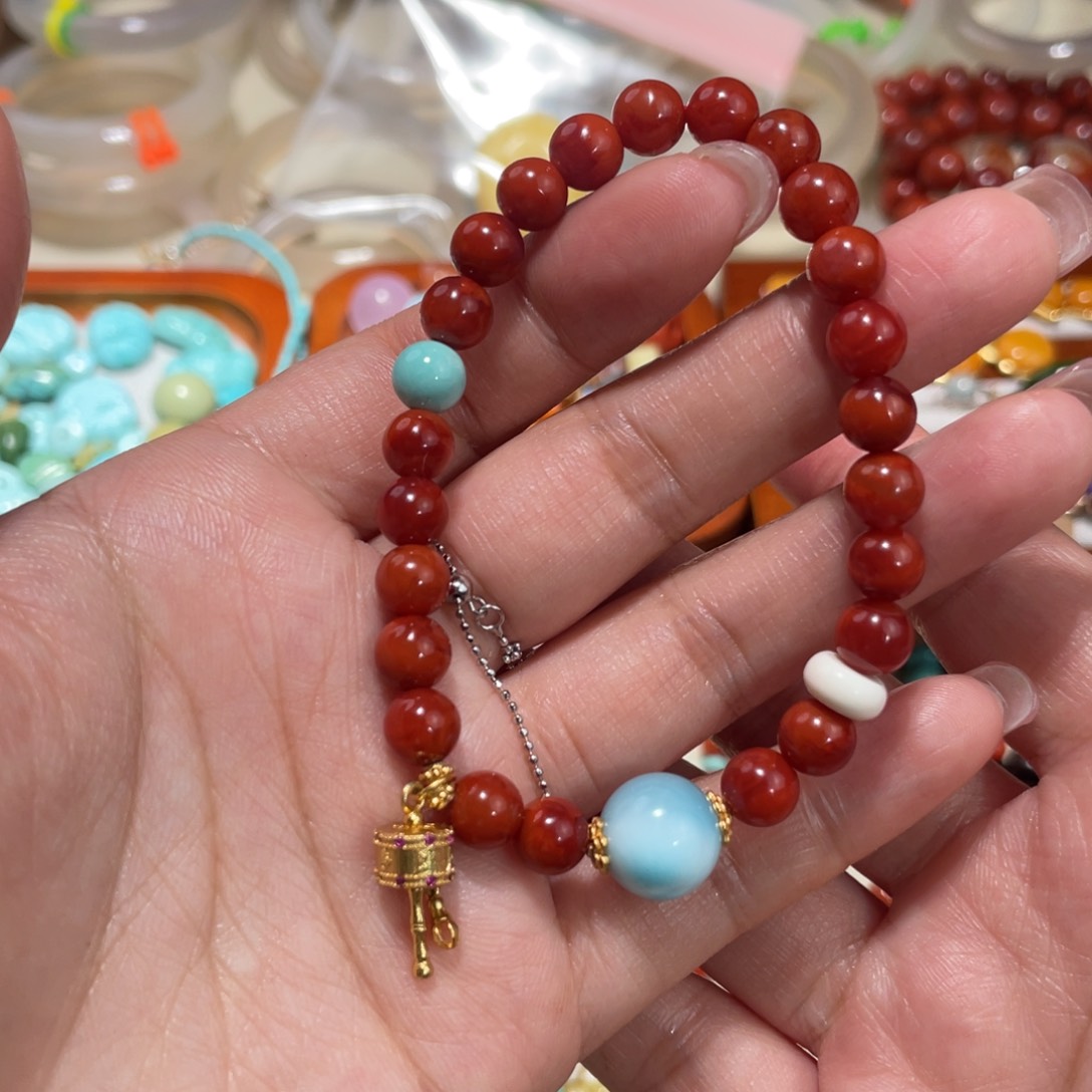 南红玛瑙手串未镶嵌