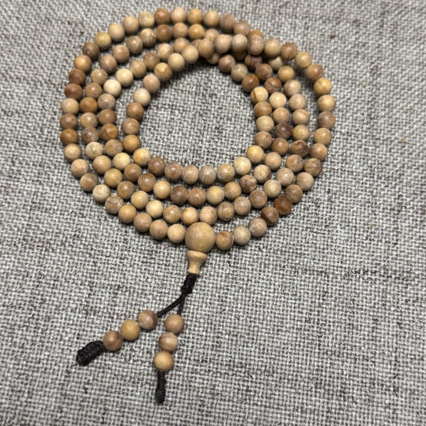 [老马众筹]海南老白檀0.5*138圆珠白檀手串味道天花板-多样性发一