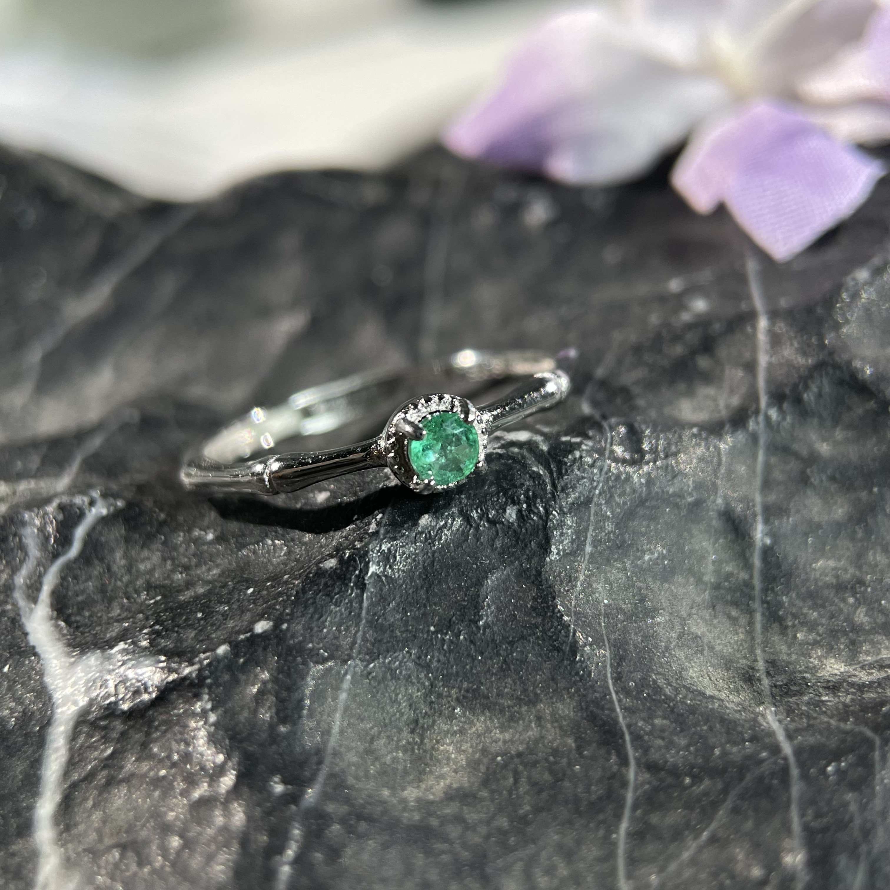 s925祖母绿戒指 KT25112105