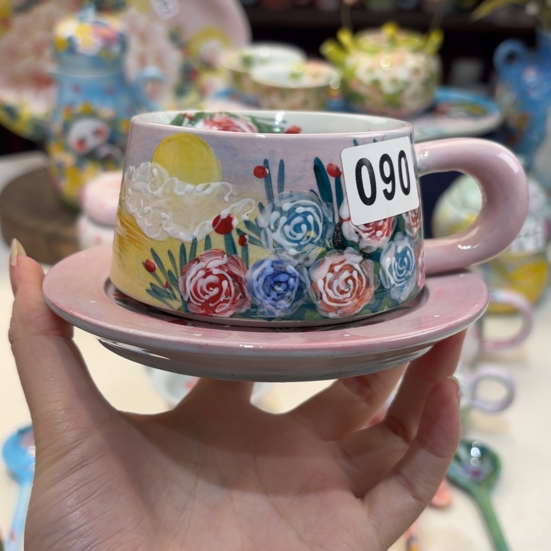 景德镇手绘高温釉下彩陶瓷茶具