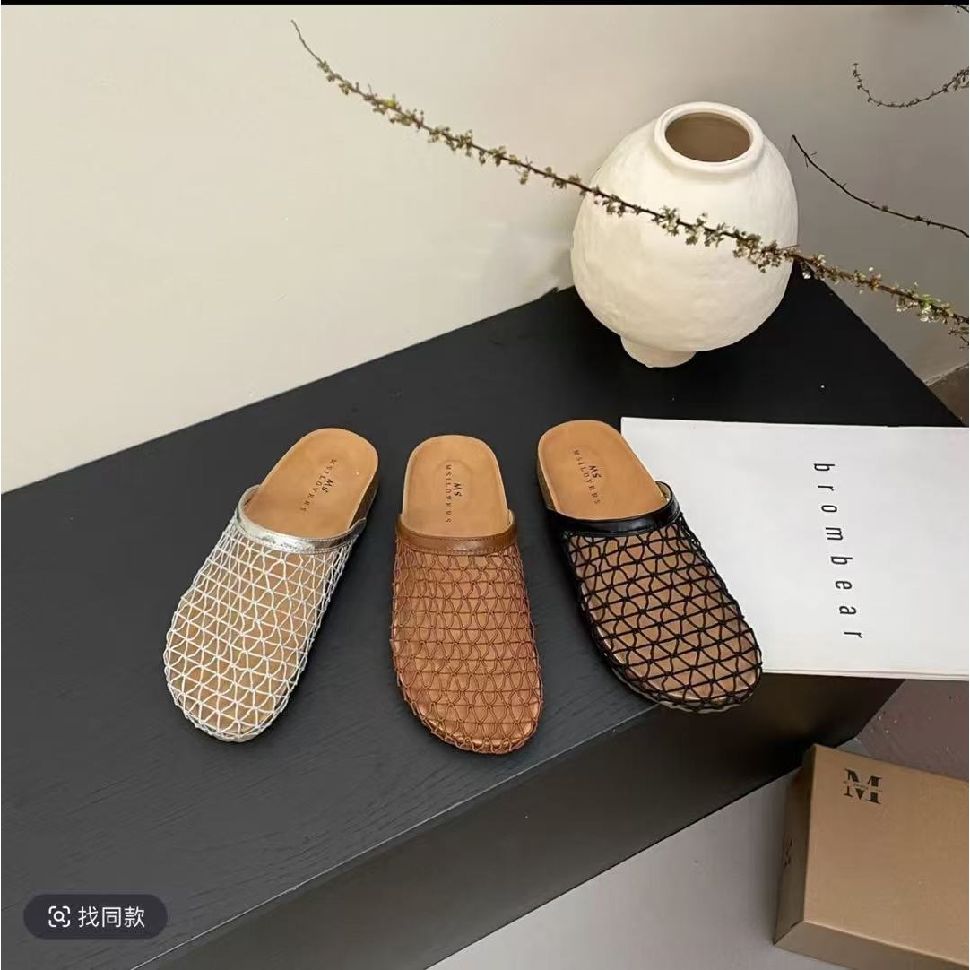 夏款法式拖鞋女新款配裙子仙女风透气拖鞋611-22或A09