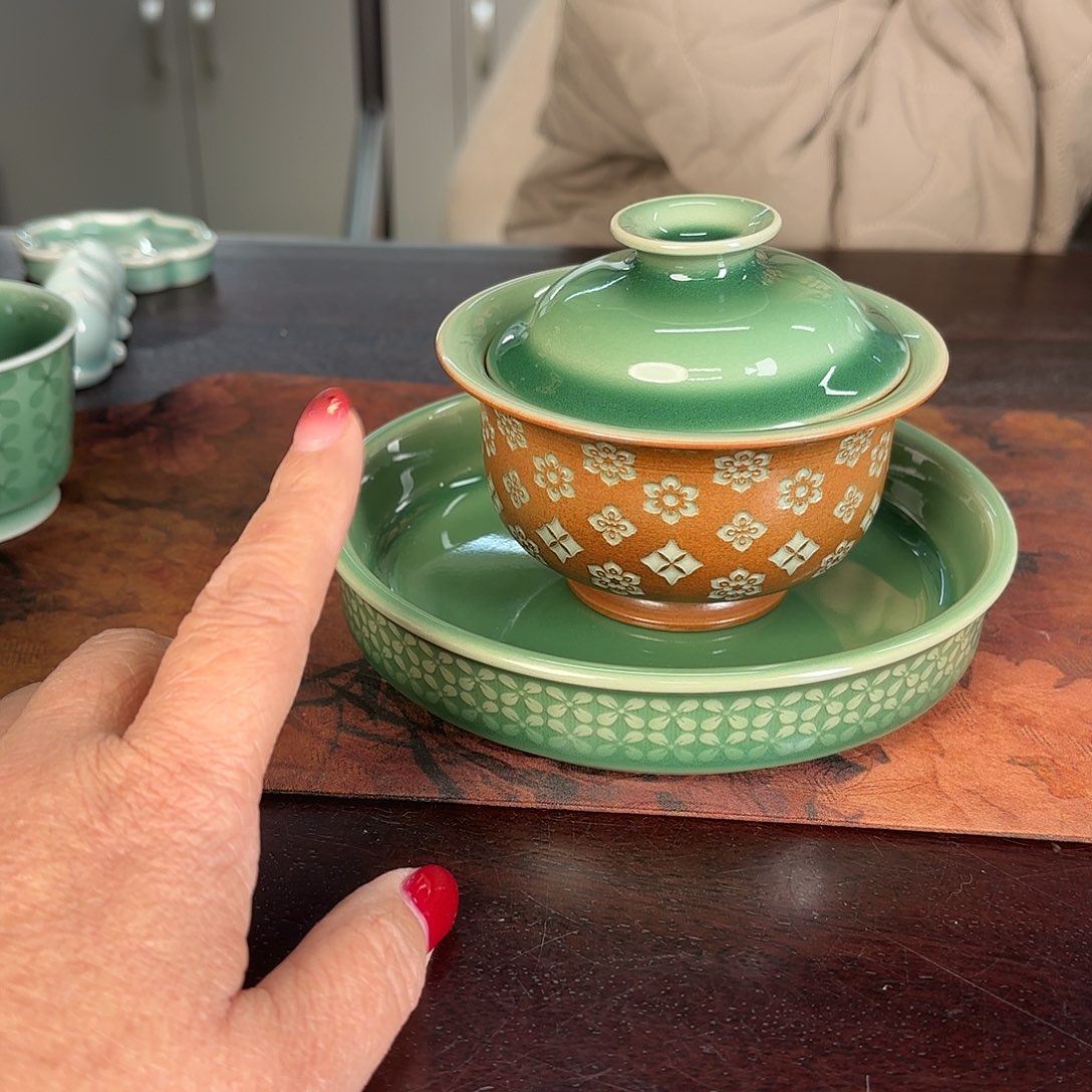 龙泉云间青瓷小米茶器