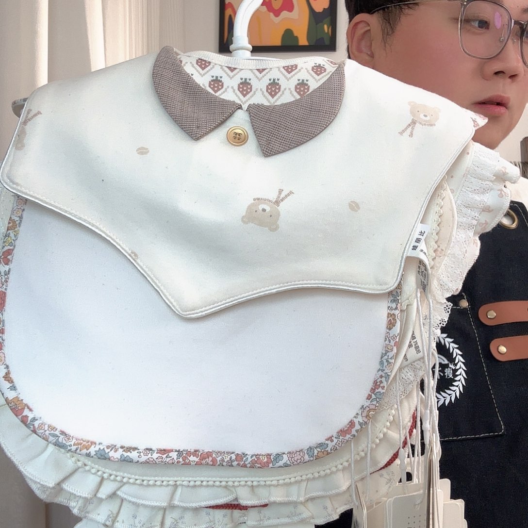 A***o小熊衬衫领口水巾娃丽比