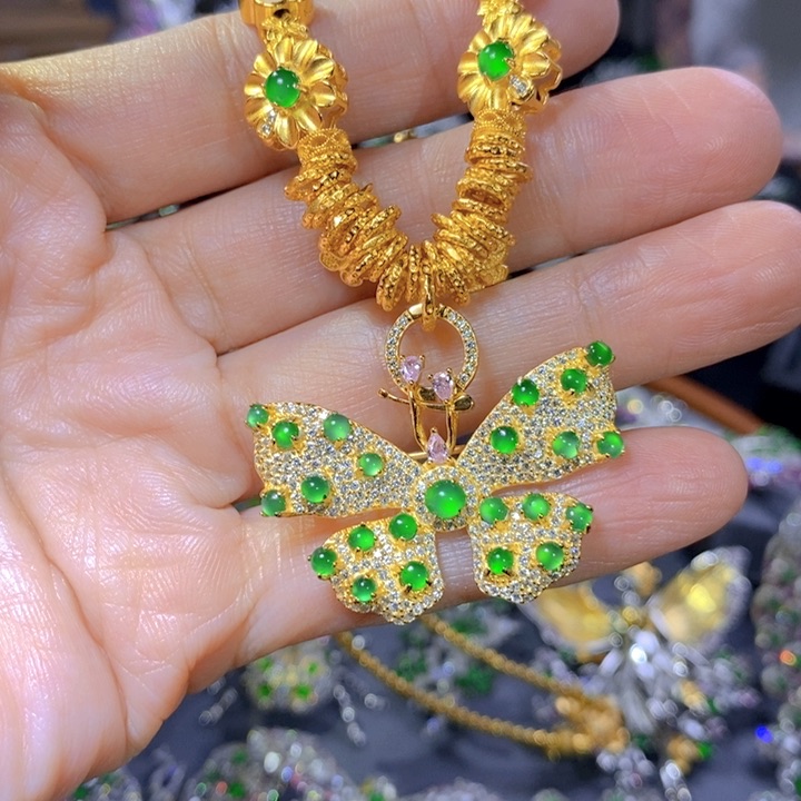 翡翠戒指银S925镶嵌?****?天然翡翠