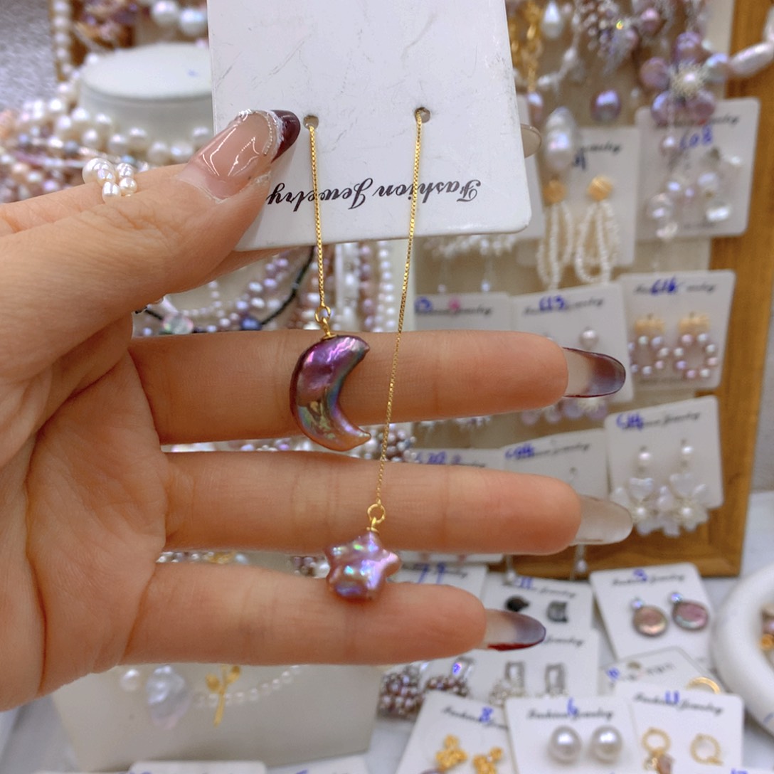 淡水珍珠耳饰银S925镶嵌