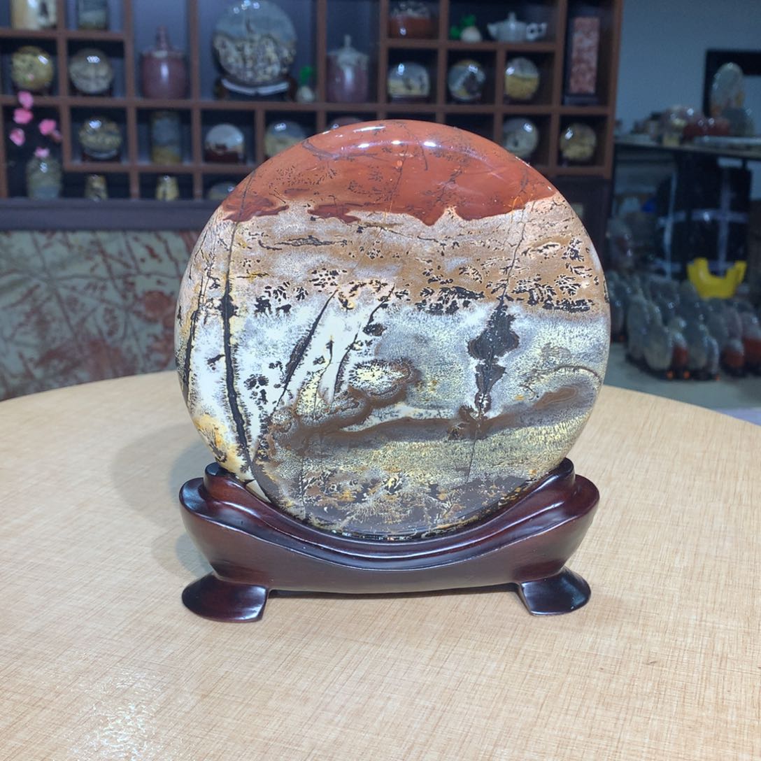 紫砂，广西国画石摆件，收藏观赏