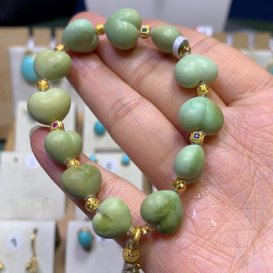 绿松石手串18K金镶嵌