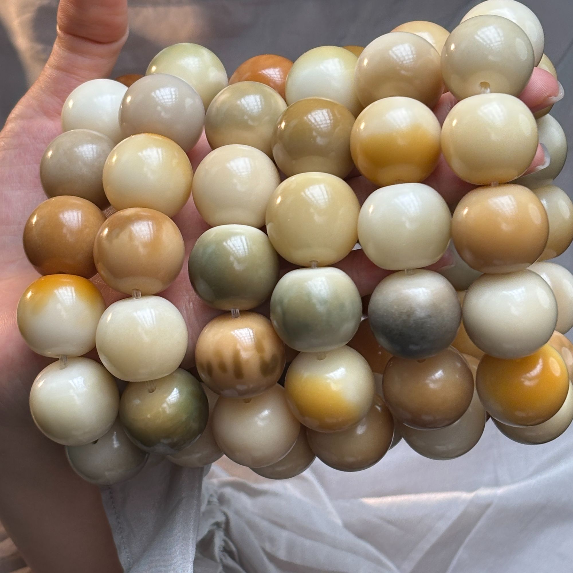 【奶油】干磨超大尺寸菩提21mm 可裸手直接盘玩 多样性发货发其一