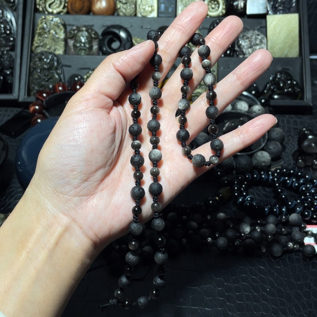 黑曜岩颈饰未镶嵌白***、