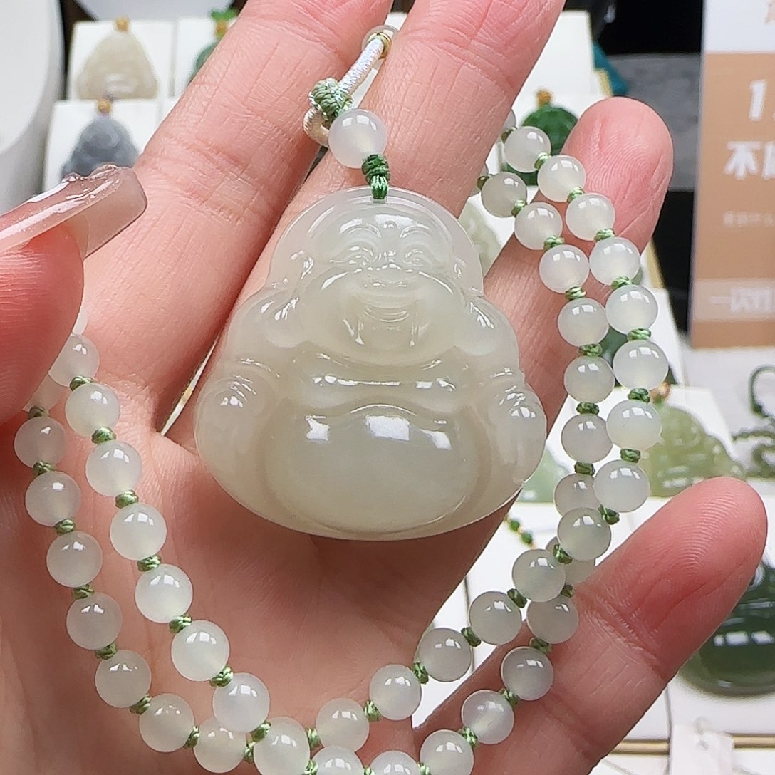 和田玉未镶嵌颈饰35