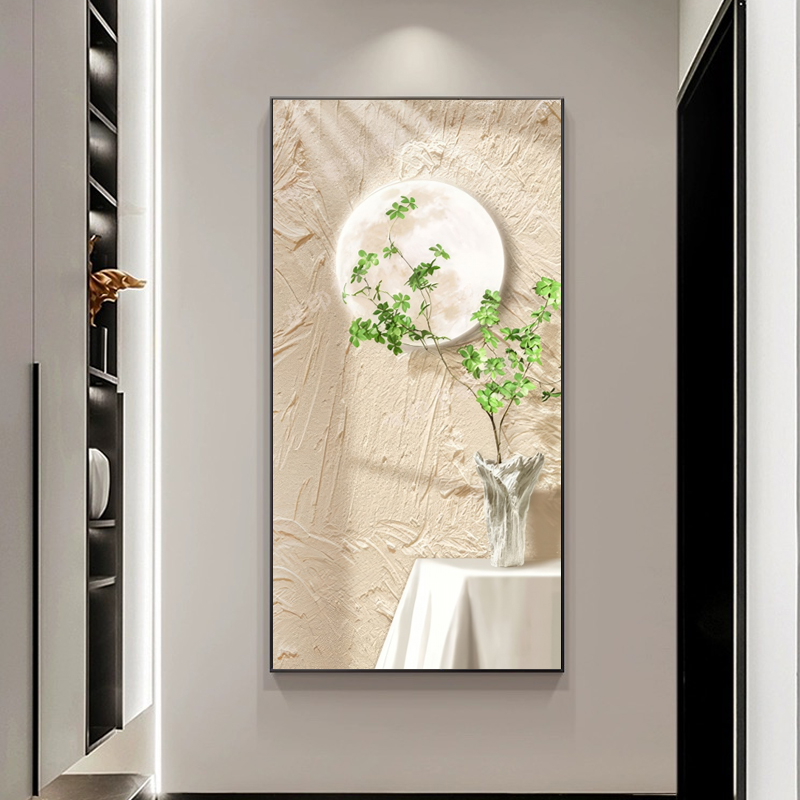 现代简约玄关晶瓷钢化平面空墙装饰画沙发背景墙壁轻奢奶油风软装