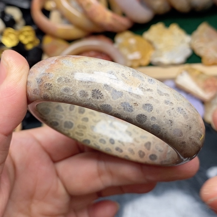 硅化珊瑚（珊瑚玉）手镯未镶嵌54