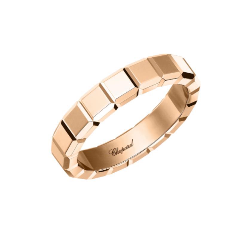 99新 Chopard/萧邦  ice cube 18k金 宽版 无钻 戒指