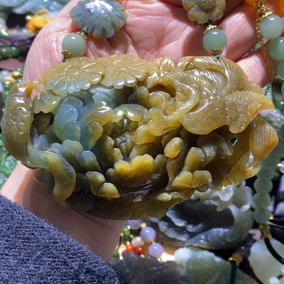 【闪购商品】岫玉毛衣链未镶嵌