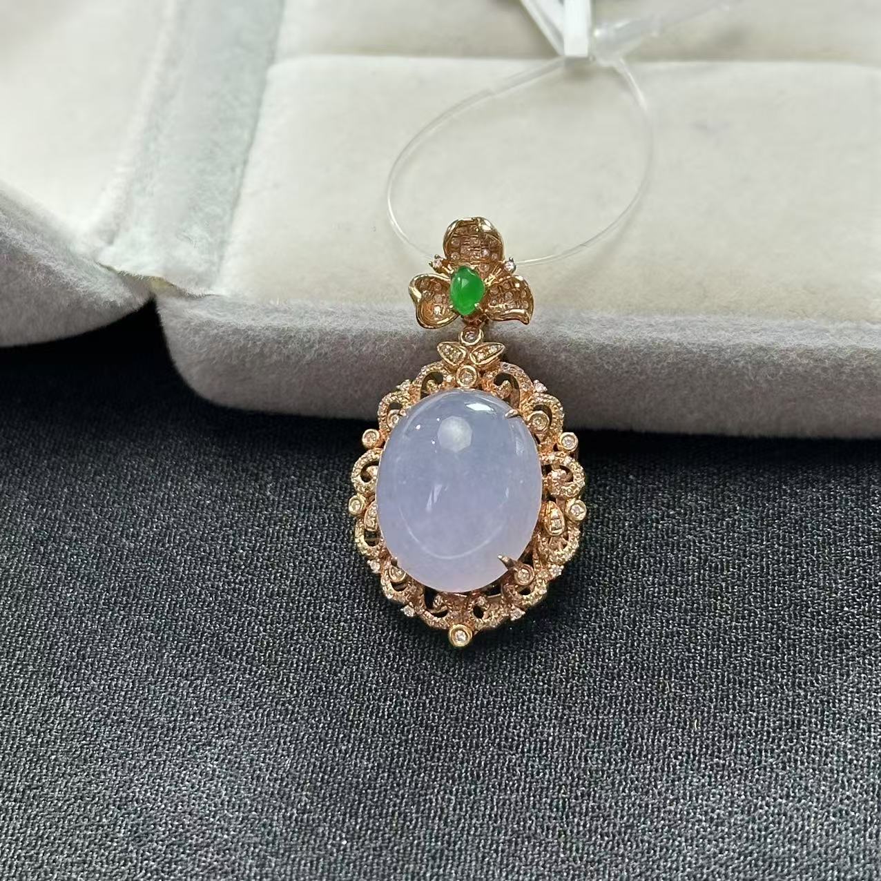 【睿泽鉴宝】18K翡翠颈饰  FZB0118-39