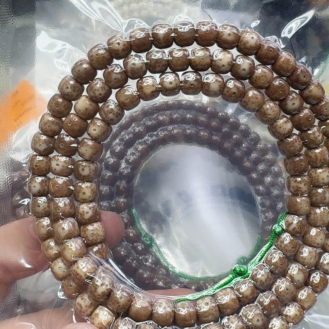 旅***蛙星月菩提手串30传说粉皮玉华星月菩提87-108