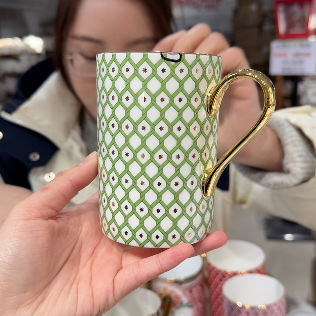 瓷鹅黄原单马克杯一个400ml微瑕