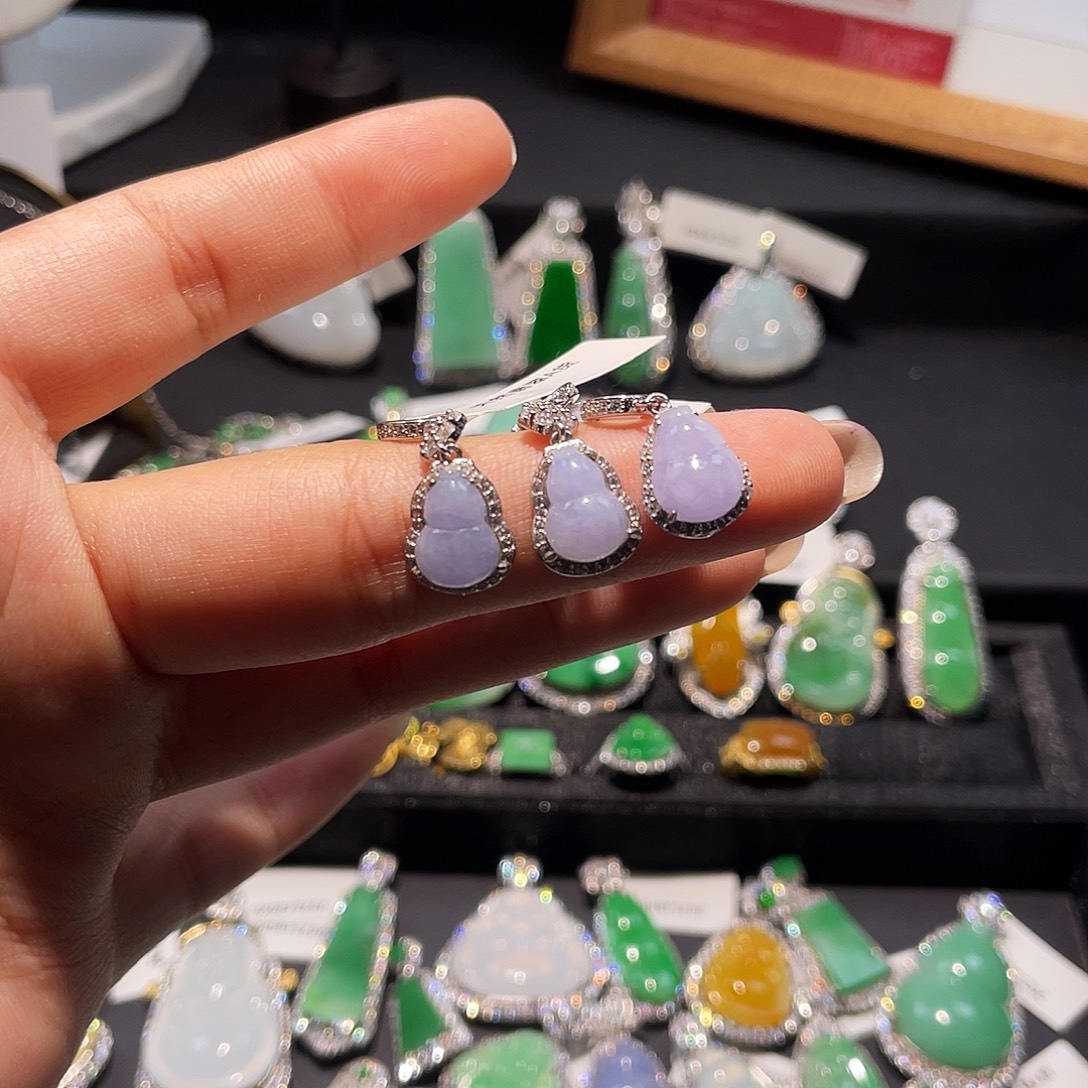 翡翠银S925镶嵌颈饰