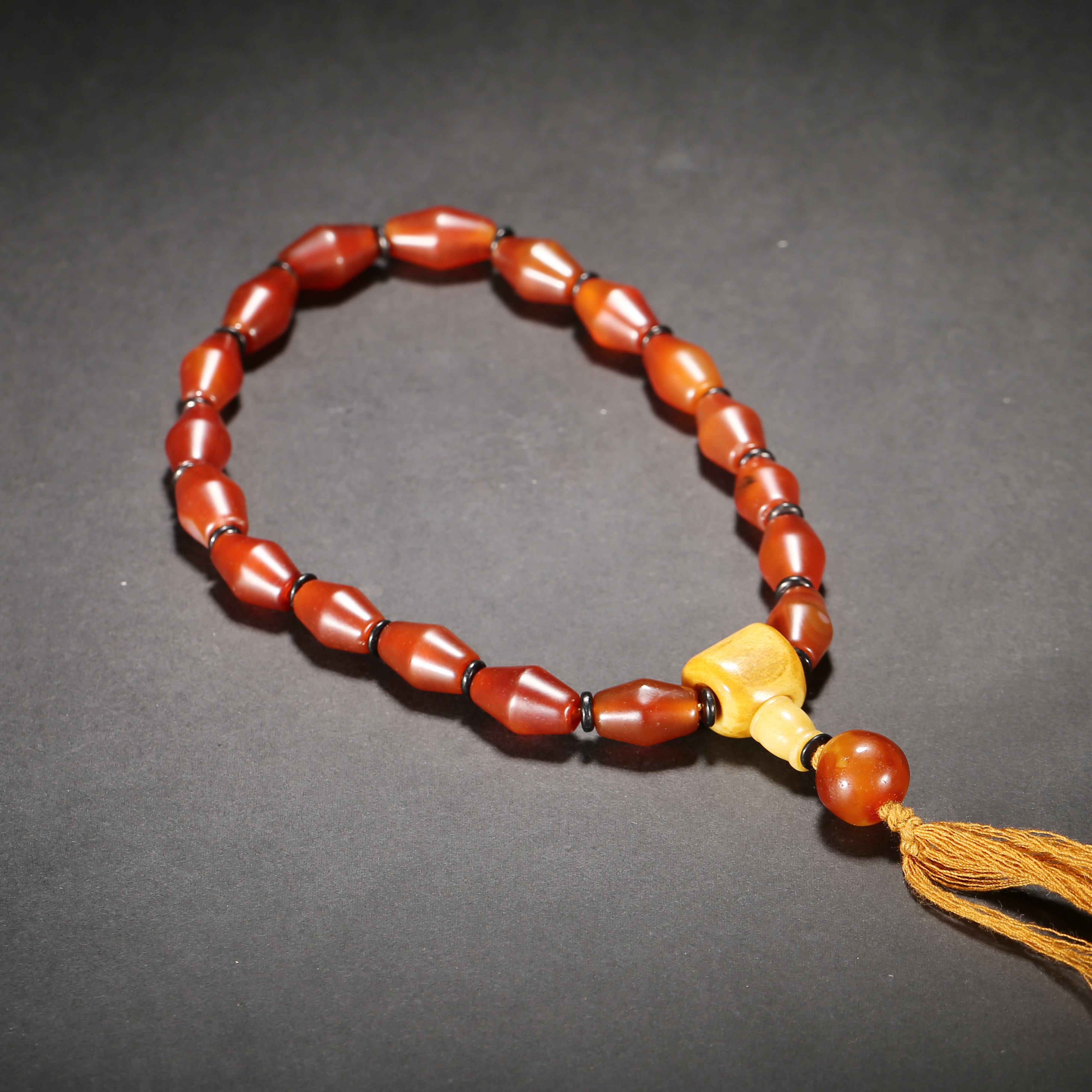 清代*红玛瑙手持/02MJ1911/玛瑙【北京文博】