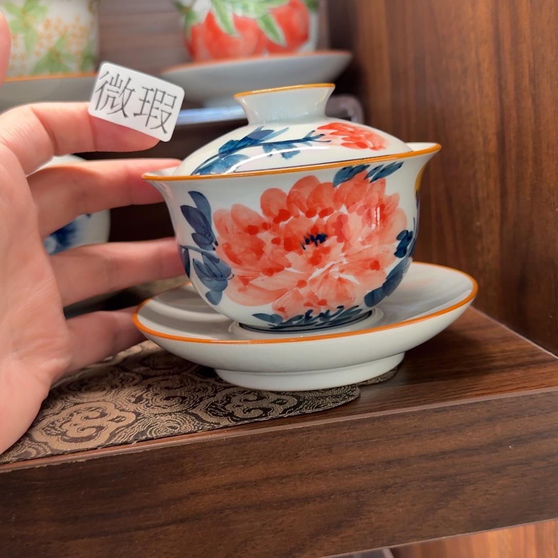 釉下彩纯手绘微瑕