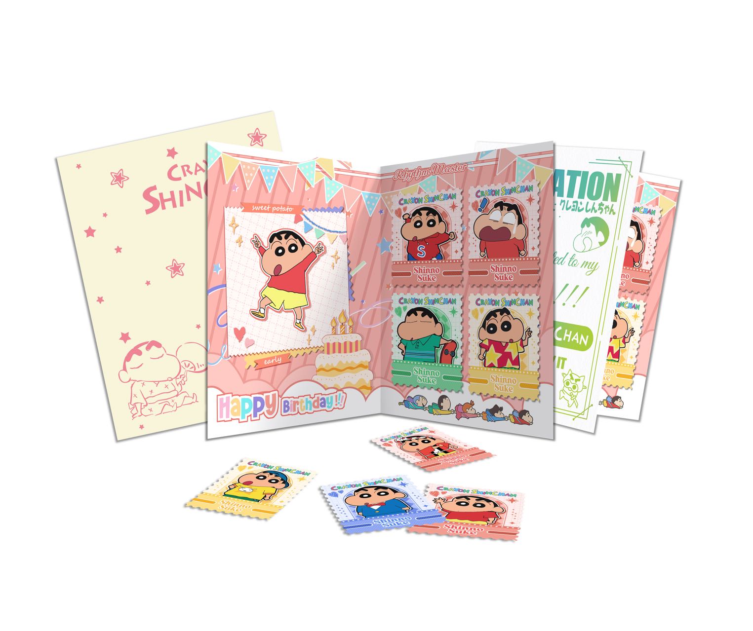 KK【平拆】大孩子的派对【喵谷&蜡笔小新】邮票集系列（默认代拆）