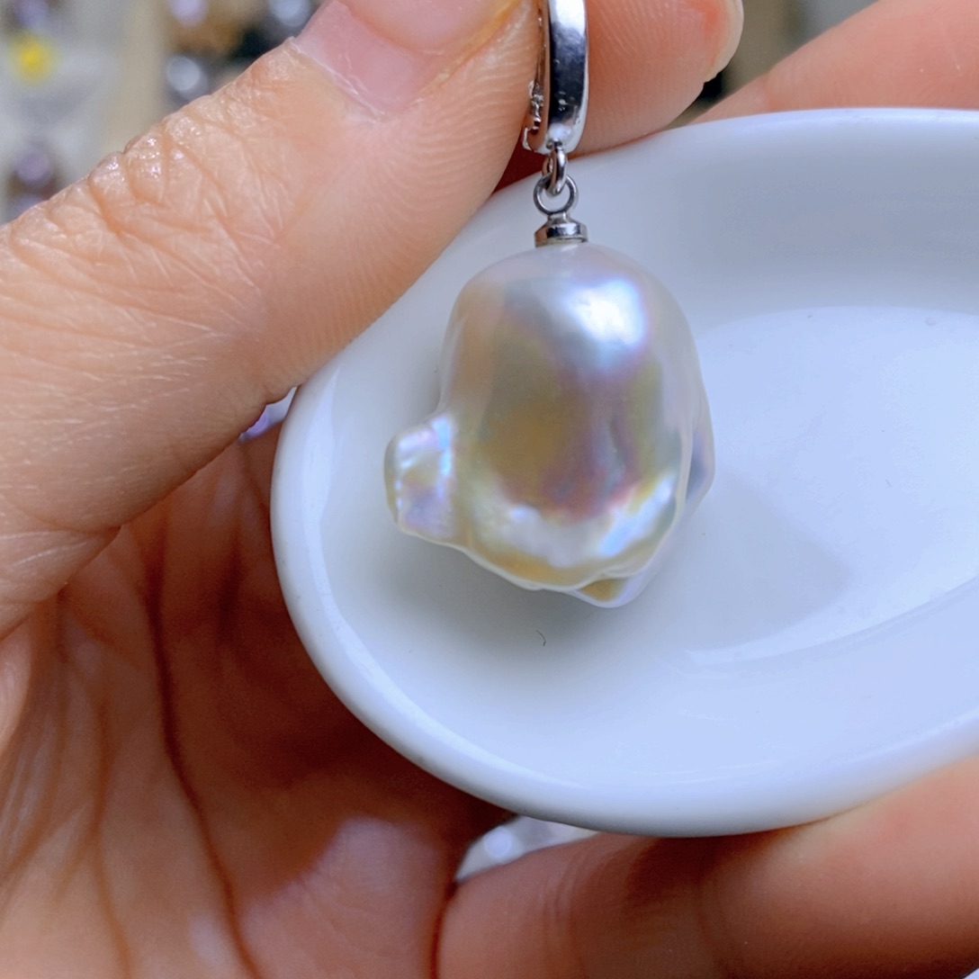 淡水珍珠吊坠合金