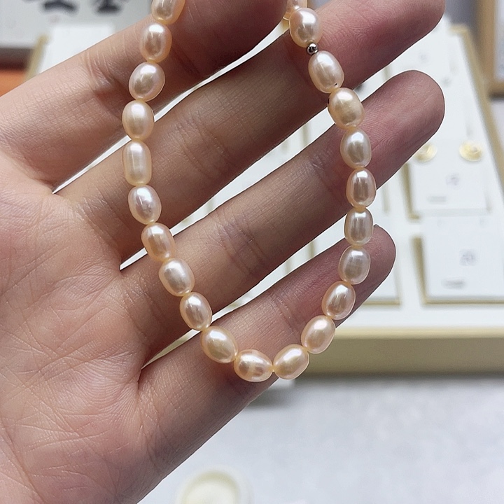淡水珍珠手串银S925镶嵌
