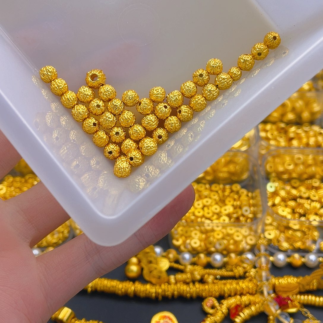 锆石铜合金核桃珠6mm10颗