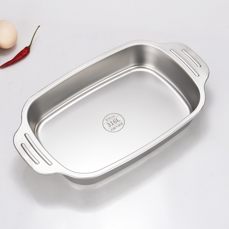 [长33*宽19*高5.5]不锈钢烤鱼盘BT-潘