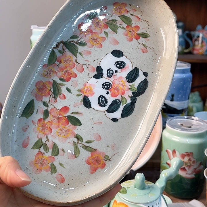 陶景德镇釉下手绘陶瓷 