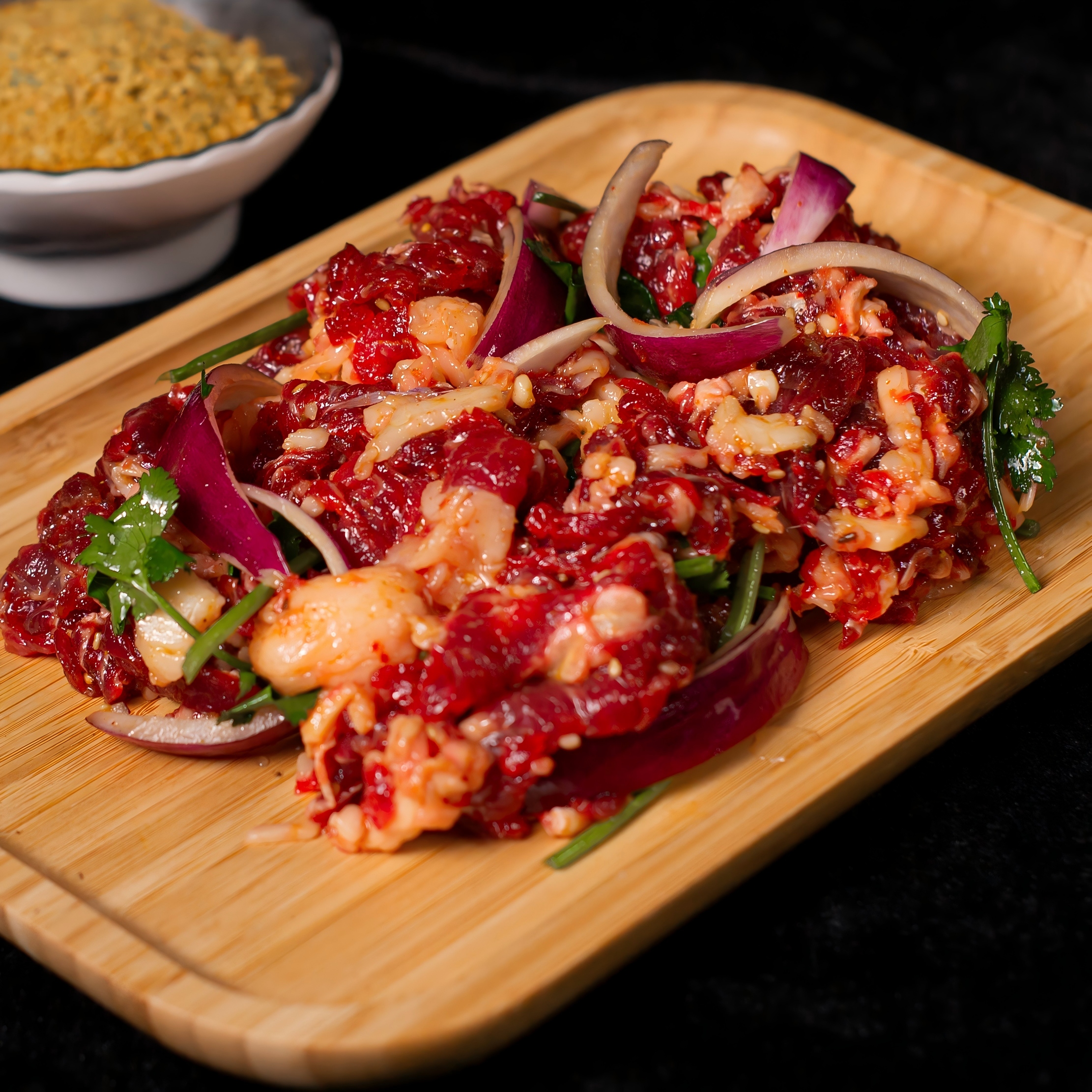 齐炙福牛齐齐哈尔传统拌肉 安格斯户外烤肉 四包净重2斤