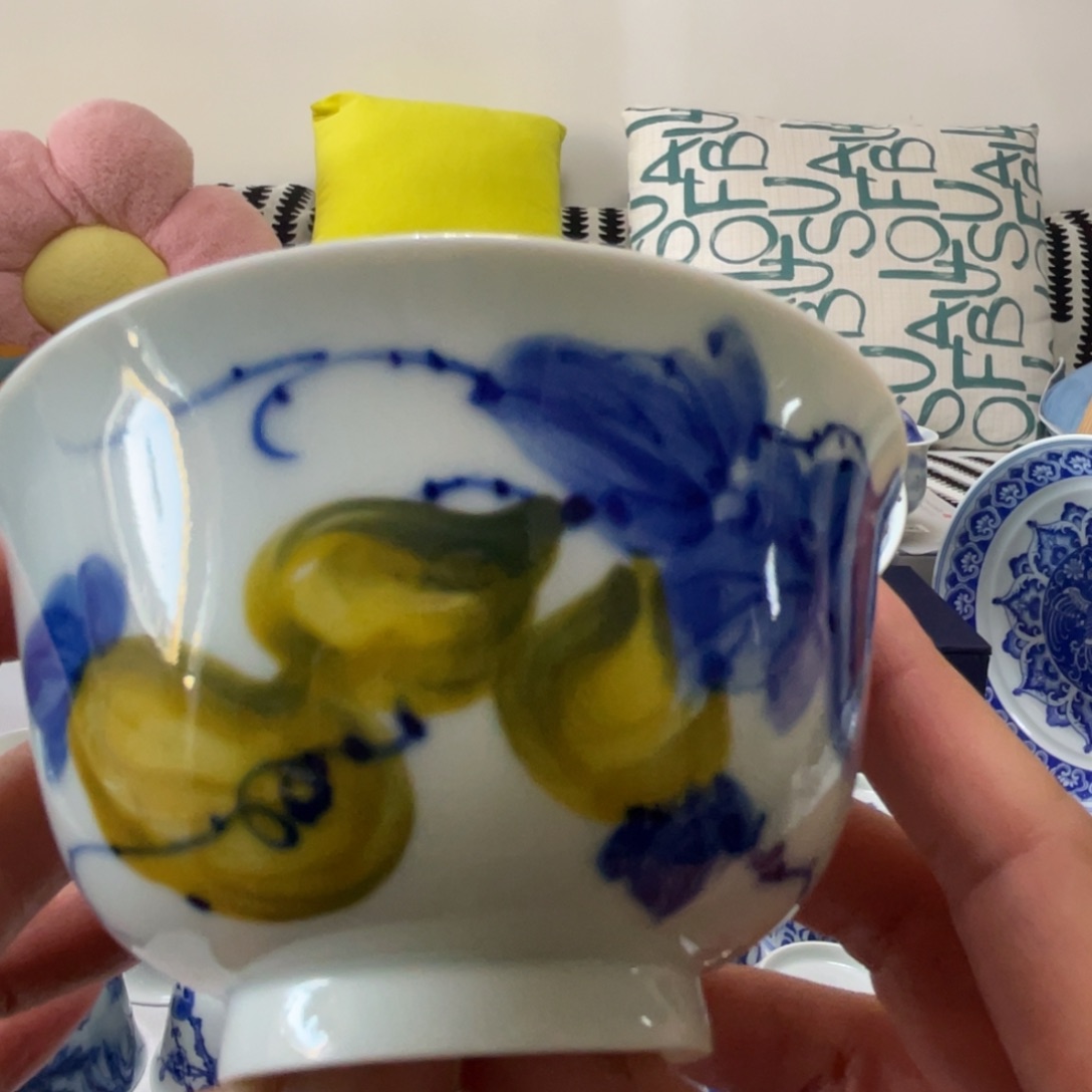 釉下五彩葫芦主人杯