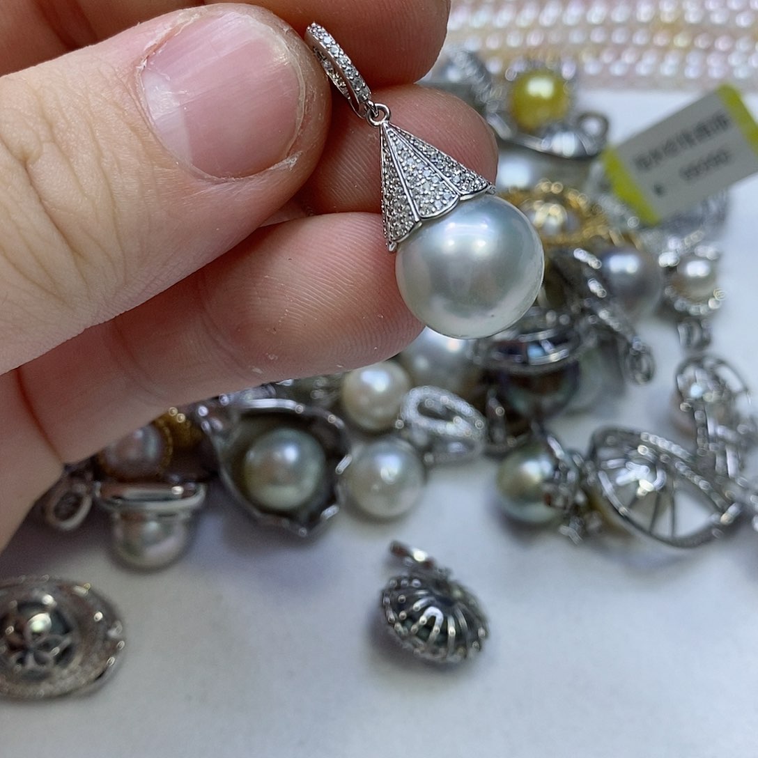 海水珍珠颈饰银S925镶嵌