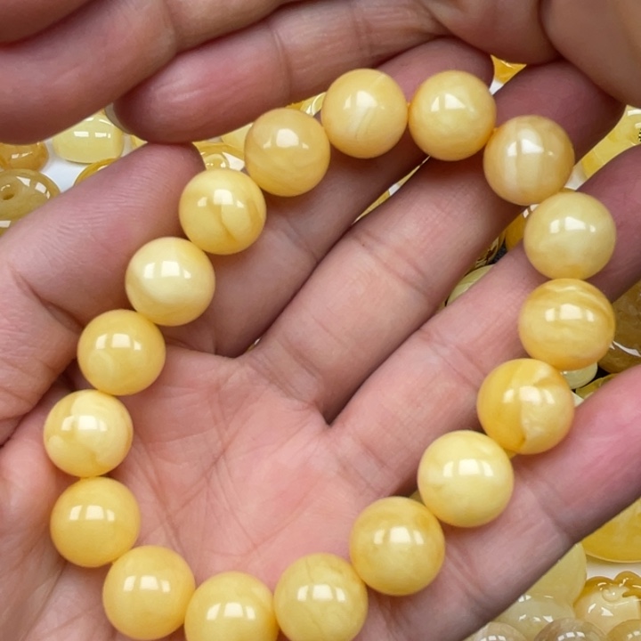 裸石蜜蜡未镶嵌蜜蜡12手串