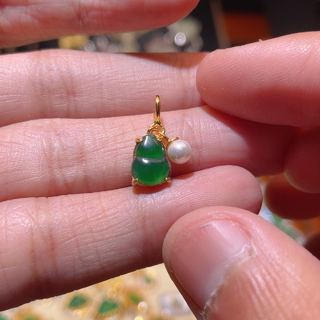 翡翠吊坠(不含链)银S925镶嵌