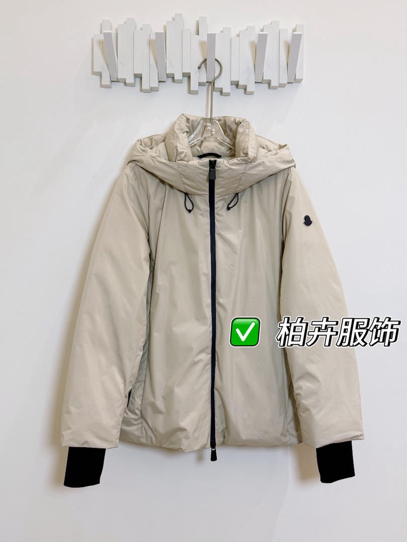 【柏卉服饰】拉链撞色腰带白鸭绒