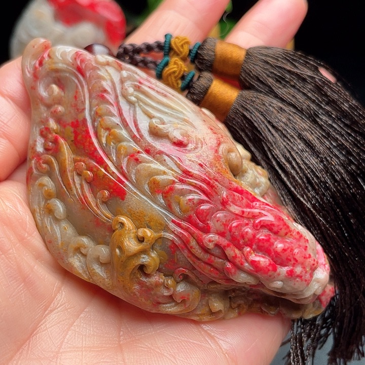 昌化鸡血石昌化鸡血石印章闲章手把件挂件