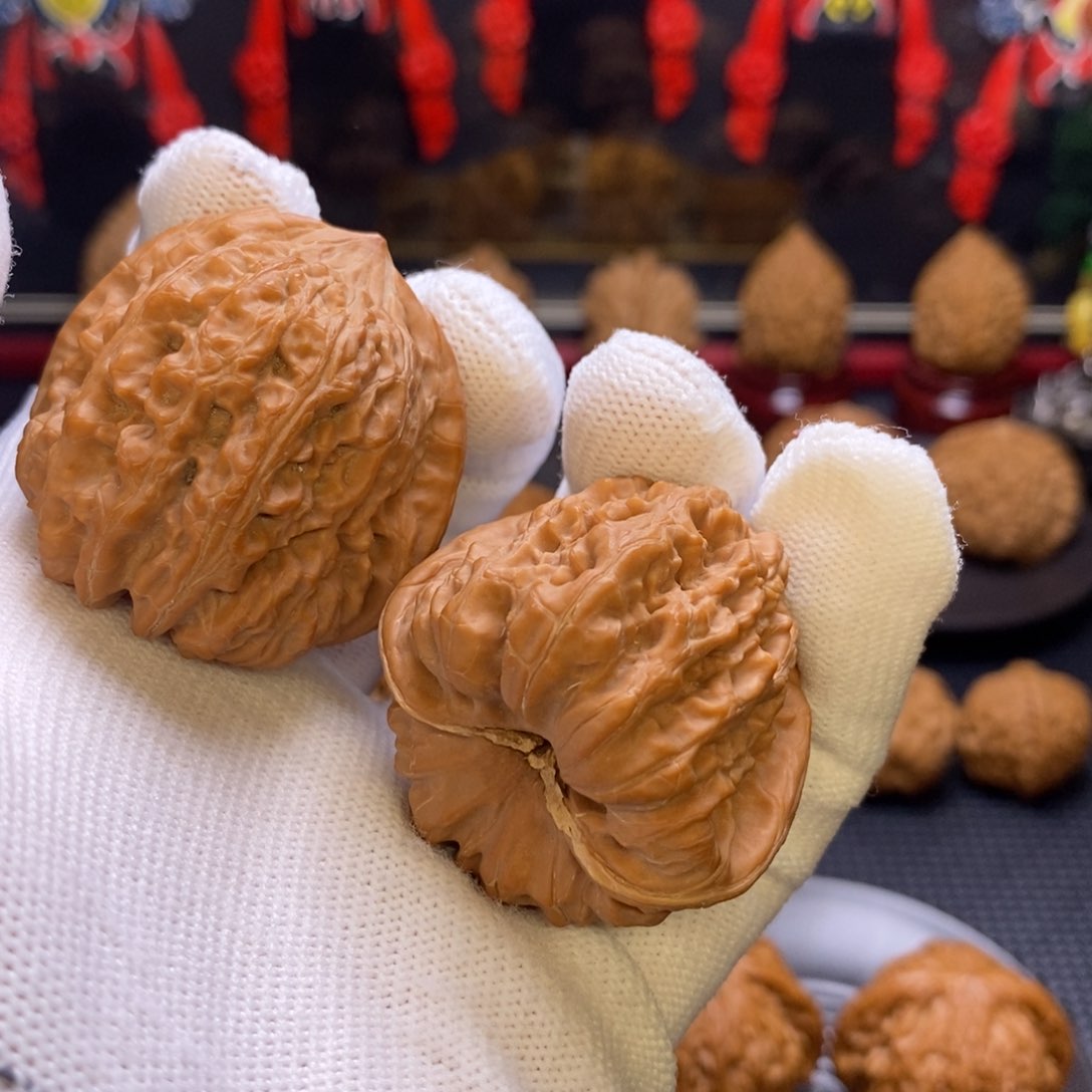 文玩核桃吊坠米*平谷凹底