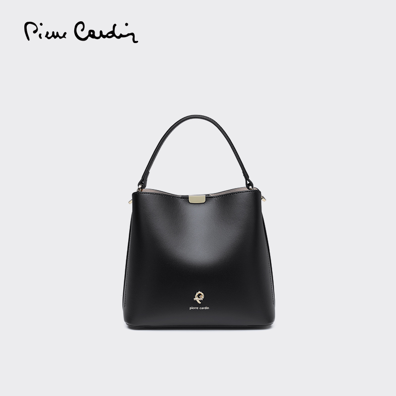 皮尔卡丹新款女包水桶包高级大容量轻奢质感小众手提单肩包通勤包