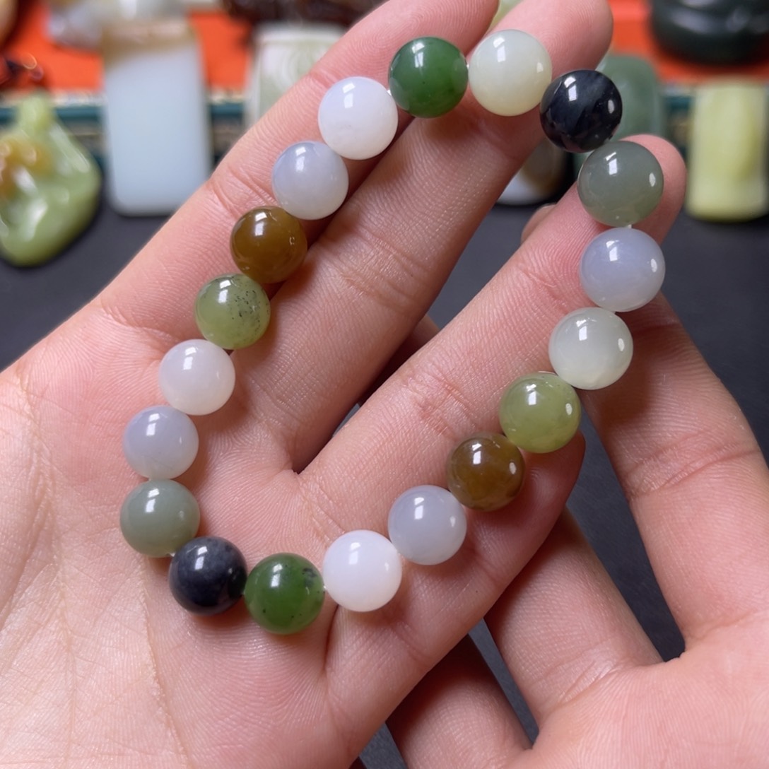 和田玉手串未镶嵌